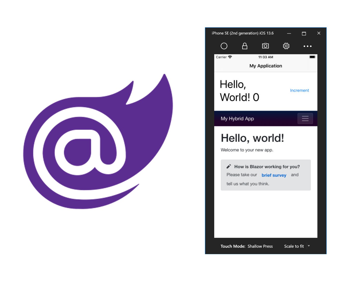 migueldeicaza's tweet card. Realeasing the mobile blazor bindings which adds support for building Hybrid Blazor apps, which contain both native and web UI.