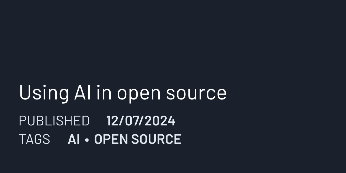 danielcroe's tweet card. If you want to use AI to help you contribute to one of the projects I maintain, I would be delighted. But I have rules.