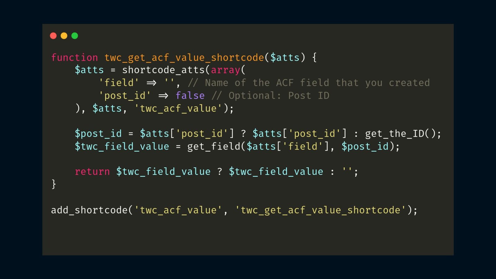the_webcoder's tweet card. How to use ACF values using shortcode in Elementor block. You can create a shortcode and use that shortcode as a dynamic tag.