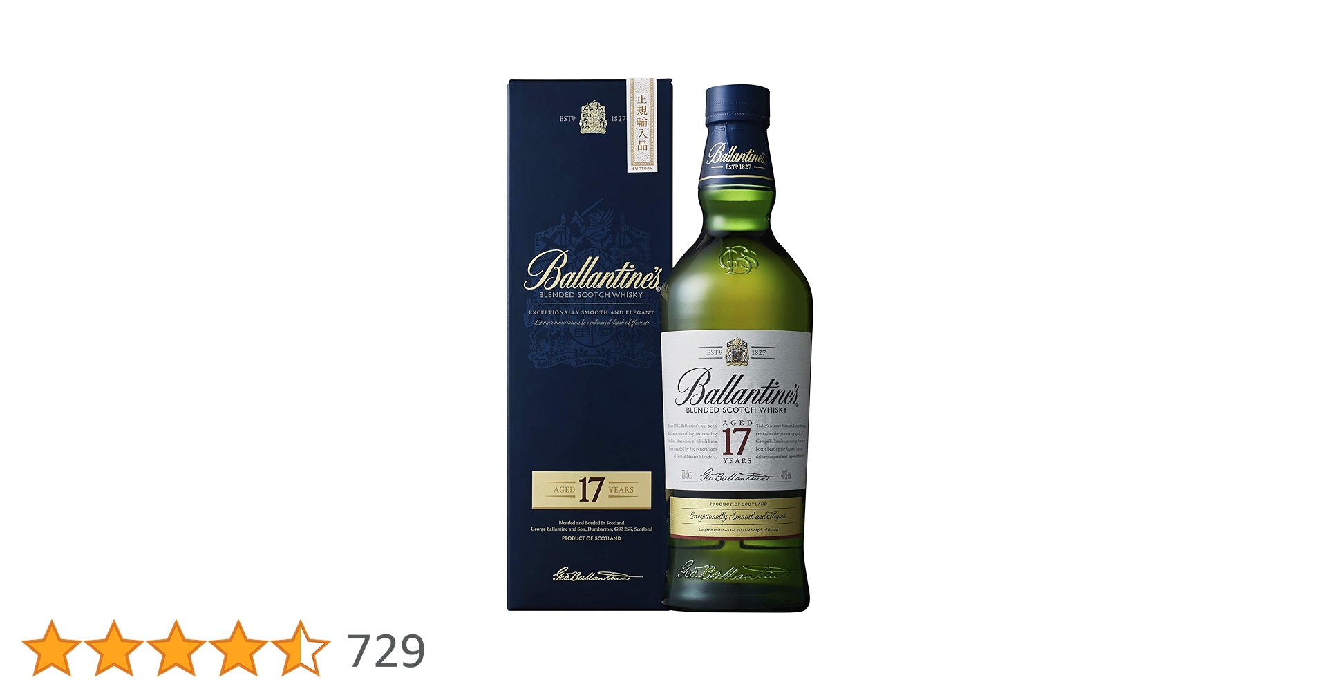 TryPython's tweet card. 【正規品　サントリー】 バランタイン社の前身は１８２７年にジョージ・バランタインがエジンバラで創業した食料品店。 同社のモルト蒸留所はオークニー島のスキャパからハイランド地方のグレンドロナック、スペイサイドのミルトンダフやグレンバーギー、トーモア、さらにアイラ島のラフロイグなど全部で９ヶ所にのぼる。 華やかでまろやかな味わいが特徴。 【BALLANTINE'S 17y】
