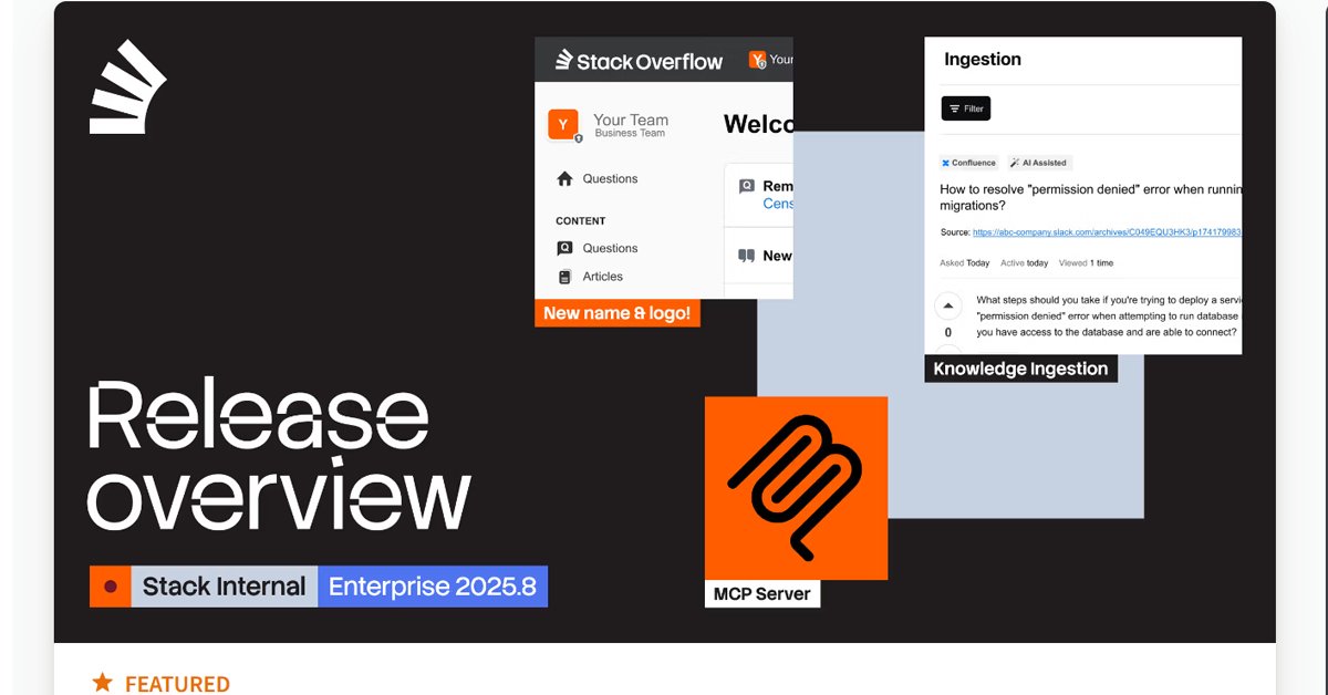 OCGOT1616's tweet card. Stack Overflowは、企業向けナレッジプラットフォーム「Stack Internal」を発表した。AIと人による協働により、信頼性の高いナレッジの蓄積を支援するという。