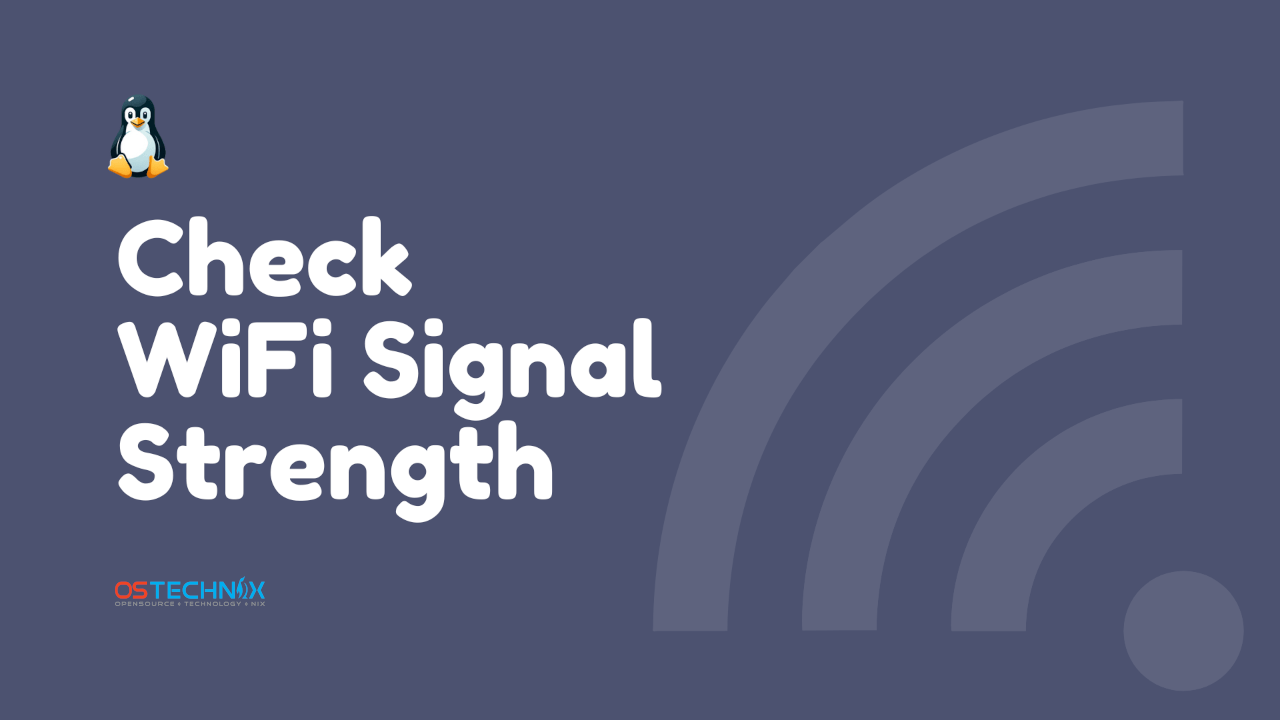 jccall80's tweet card. In this guide, we'll discuss about a few methods to check WiFi signal strength from command line in Linux with examples.