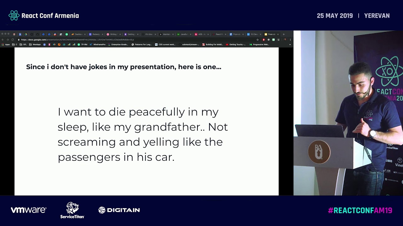 ReactConfAM's tweet card. From Design Systems to Component Libraries by Gagik Arustamyan |...
