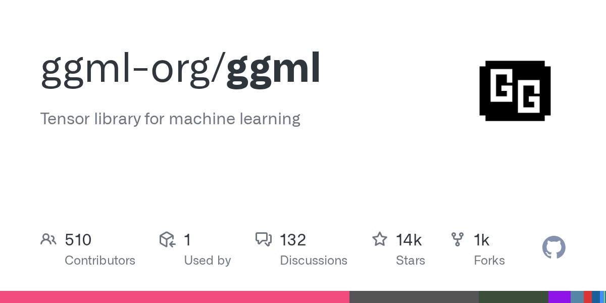 mofosyne's tweet card. Tensor library for machine learning. Contribute to ggml-org/ggml development by creating an account on GitHub.