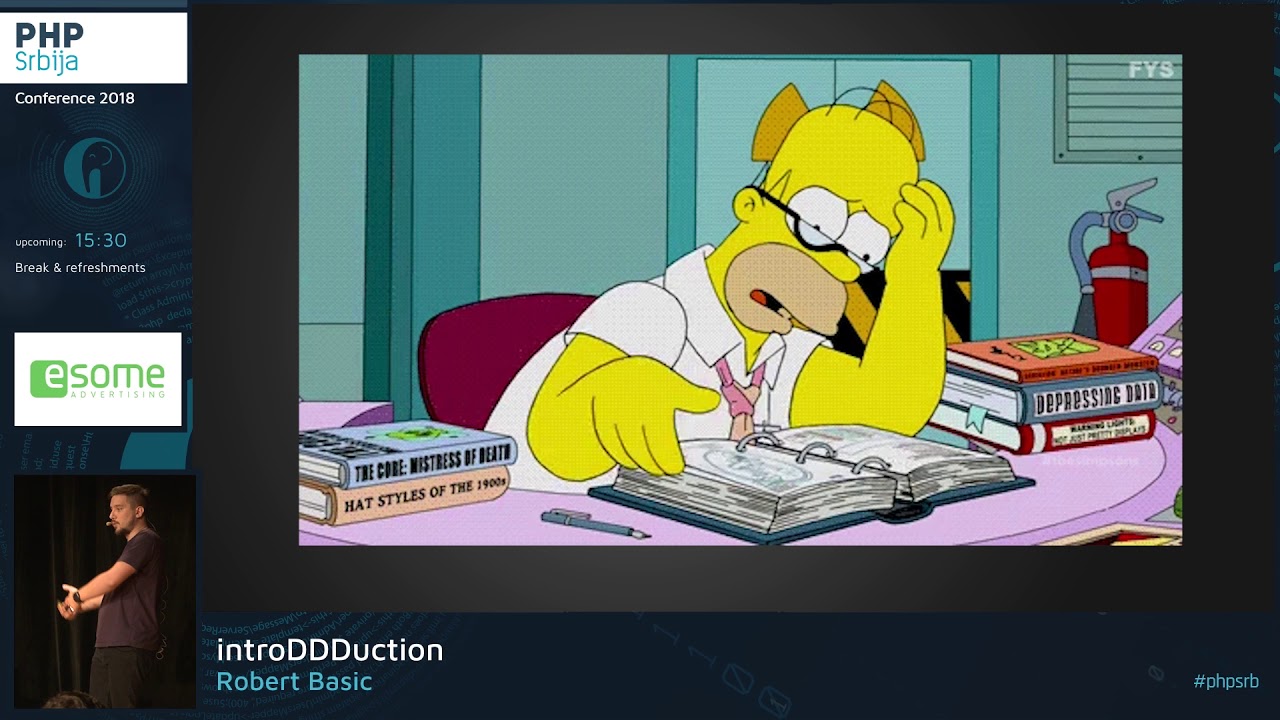 robertbasic's tweet card. Robert Basic - introDDDuction #phpsrb