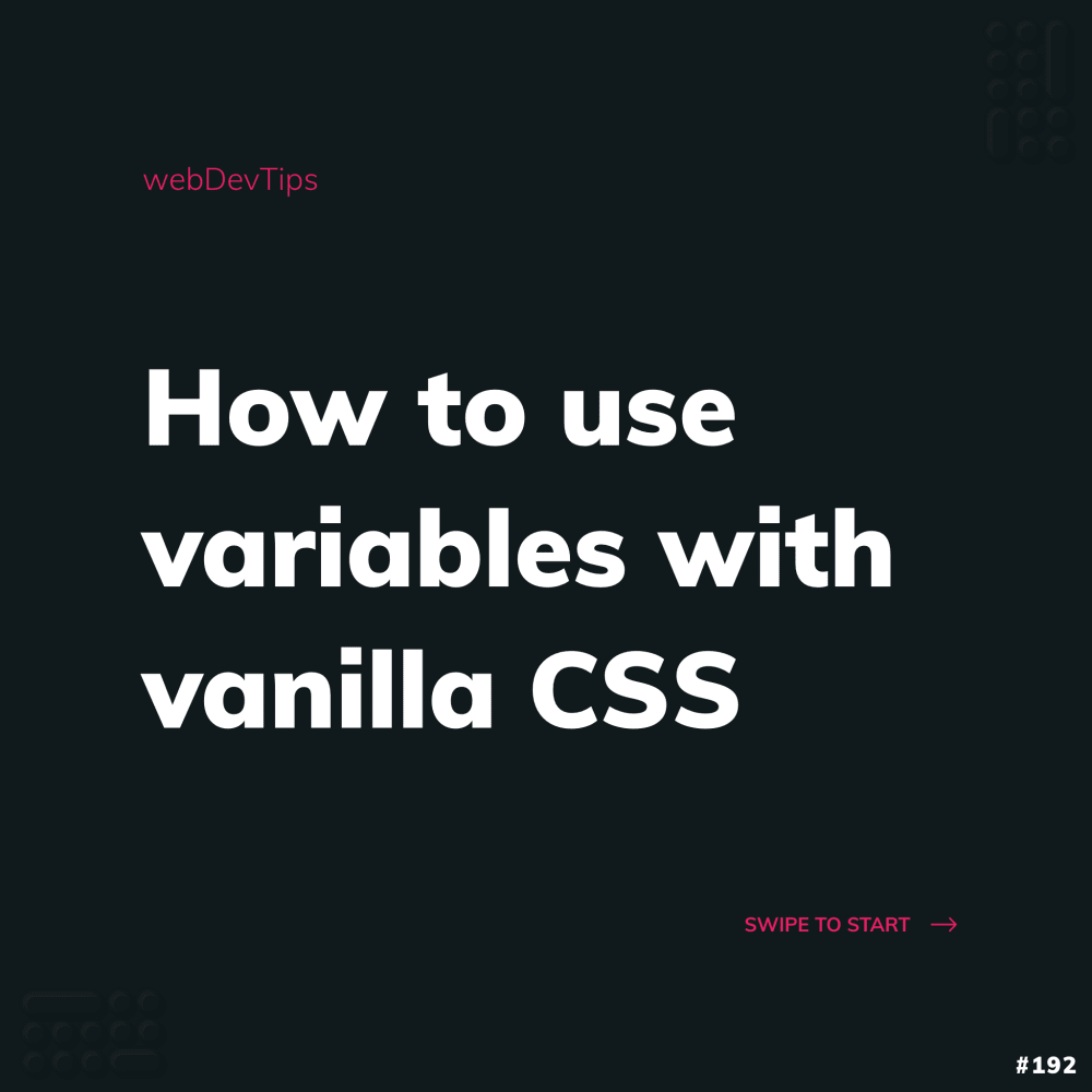 webdevtips_'s tweet card. Using variables with regular CSS