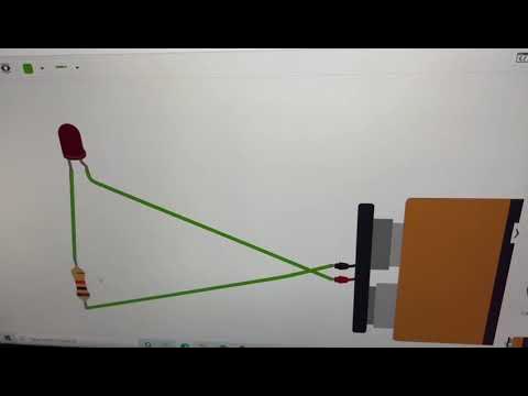coding_weepro's tweet card. weepro Robotic Champ-Israa showing how to Simulate an LED circuit on...