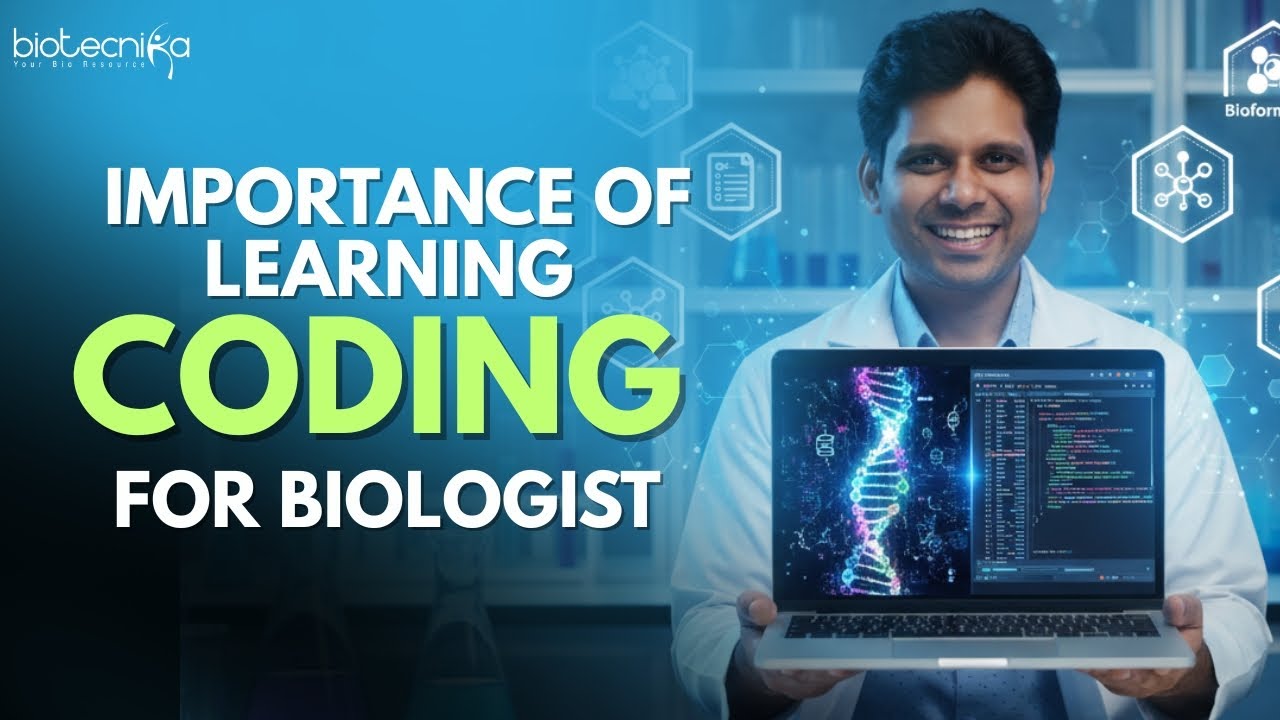 biotecnika's tweet card. Importance of Learning Coding for Biologist | Coding = Career...