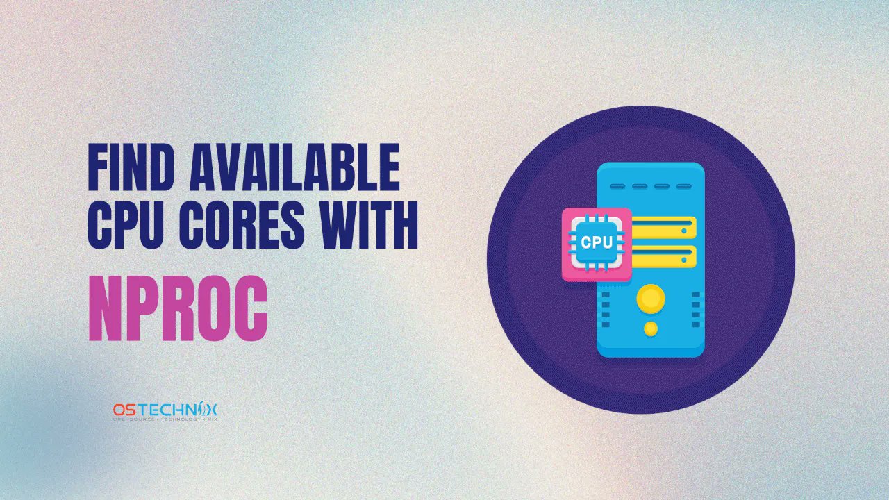 jccall80's tweet card. Need to know how many CPU cores your Linux system has? Learn how to use the nproc command to find number of processing units.