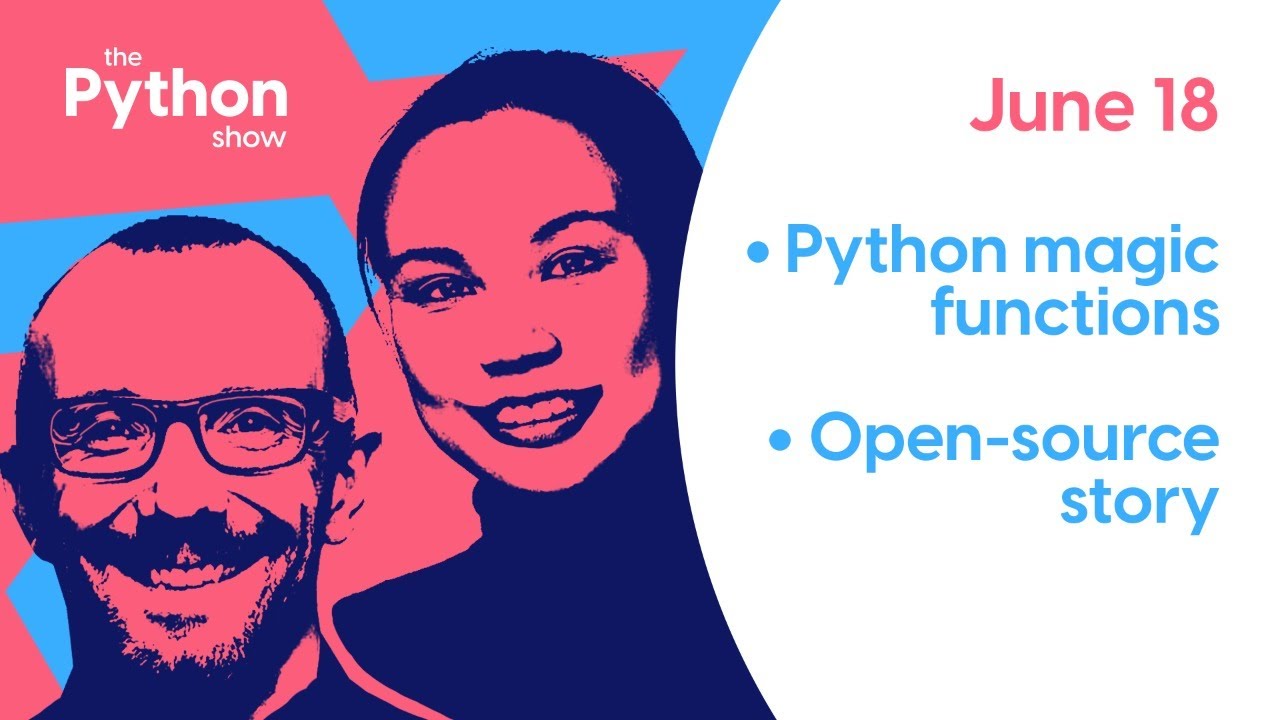 PythonShow's tweet card. The Python Show #7 : Python magic functions and the open-source story