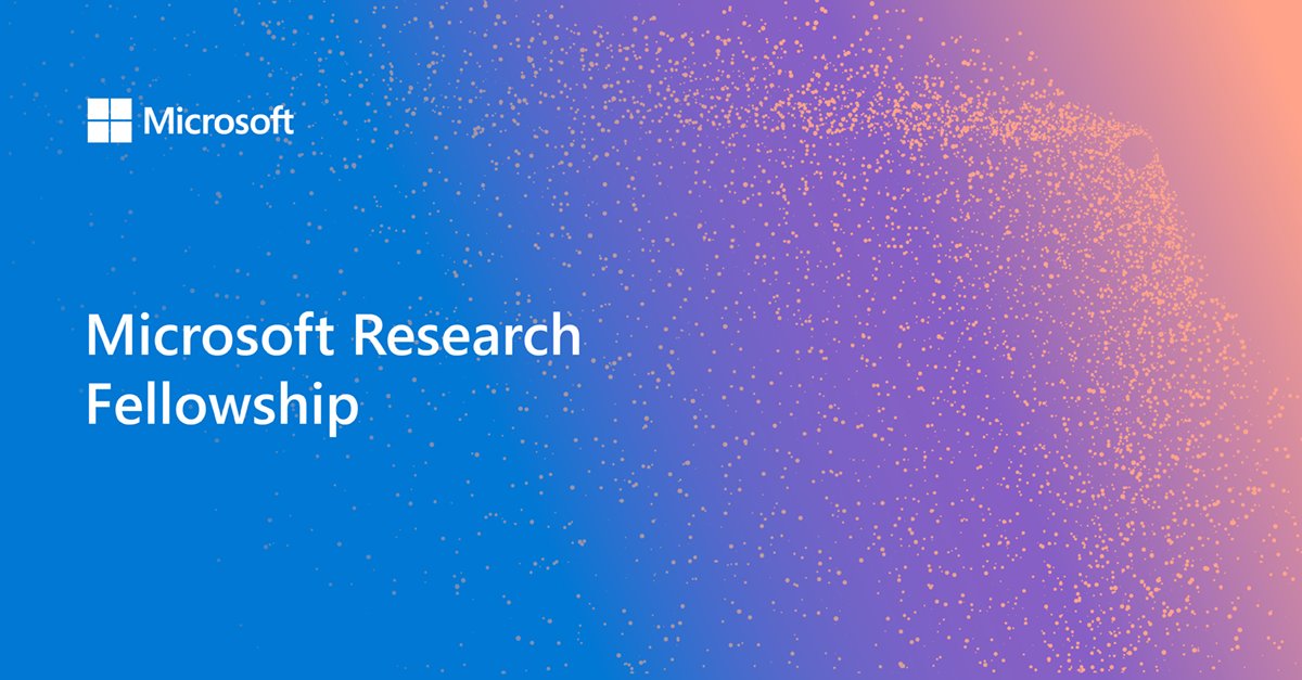 MSFTResearch's tweet card. The Microsoft Research Fellowship creates opportunities for academic scholars (faculty, PhD students, and postdocs) to collaborate with Microsoft Research on open research challenges that advance...