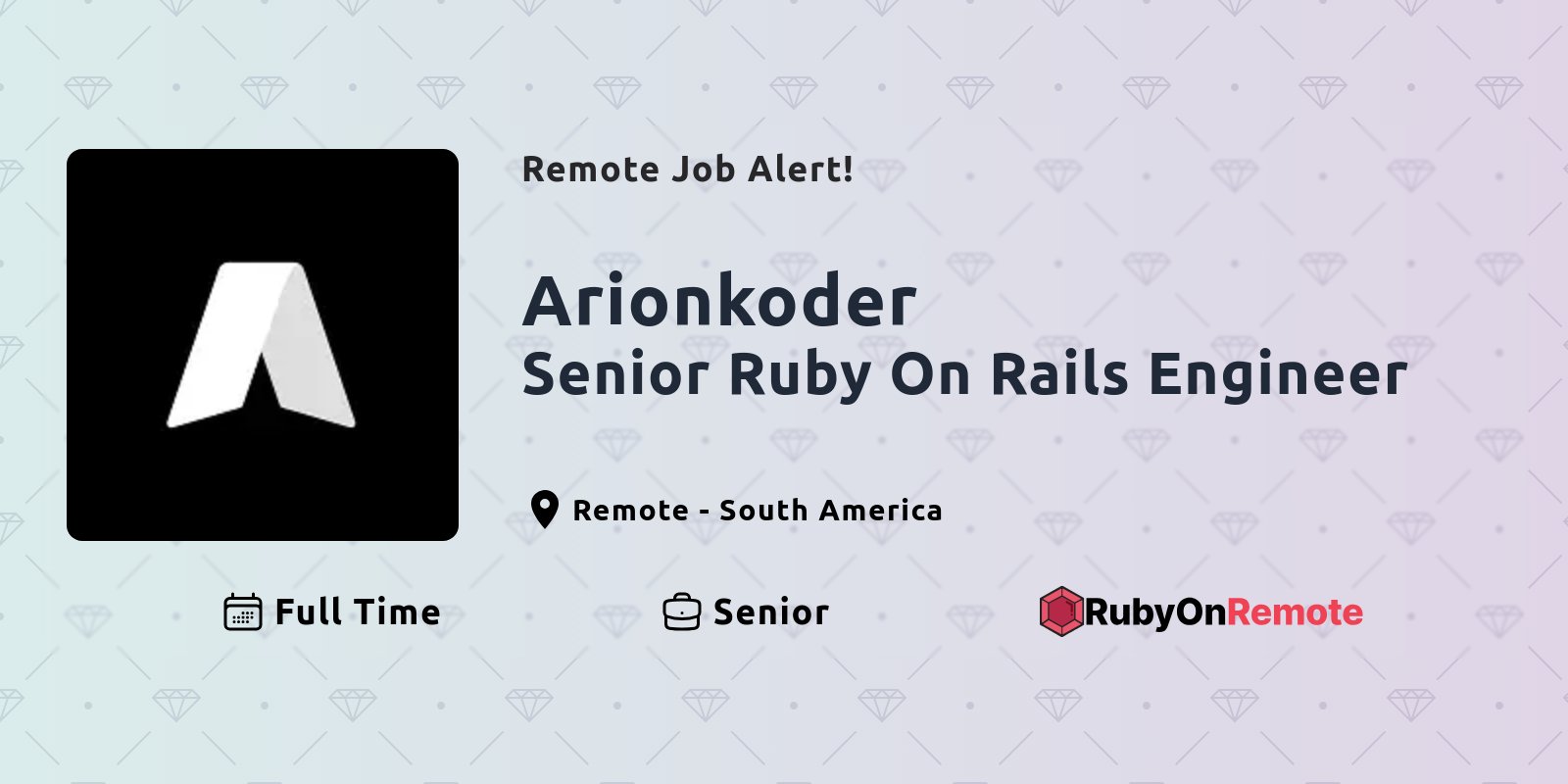 RubyOnRemote's tweet card. Find curated remote ruby jobs in one place. Join the remote work force.