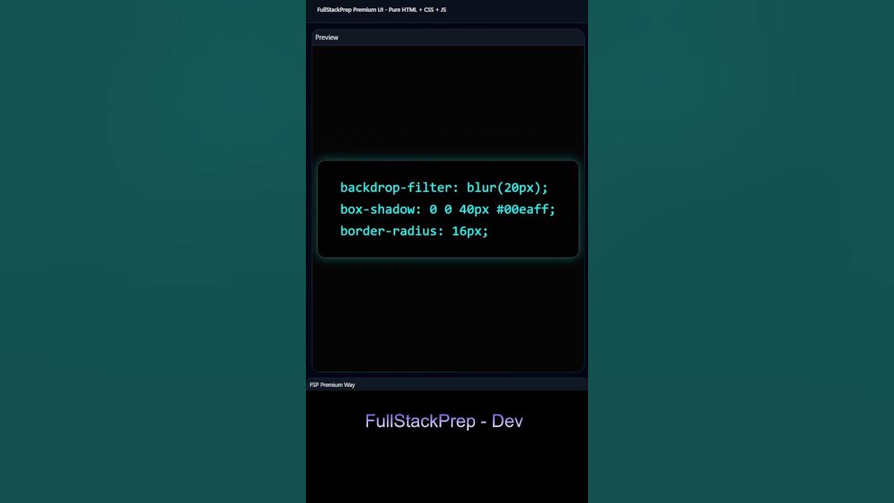 FullstackprepD's tweet card. “INSANE UI Glow-Up 🔥 (Developers MUST Watch!)”