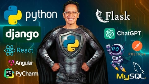 asaditojs's tweet card. Domina Python desde Cero: Web Django, Flask, FastAPI, FullStack, Angular, React, PySide, SQLAlchemy, MySql y PyCharm!