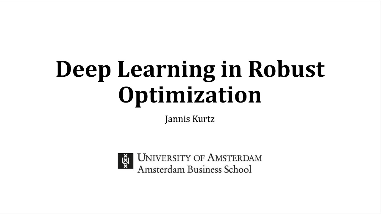 JannisK13's tweet card. Deep Learning in Robust Optimization