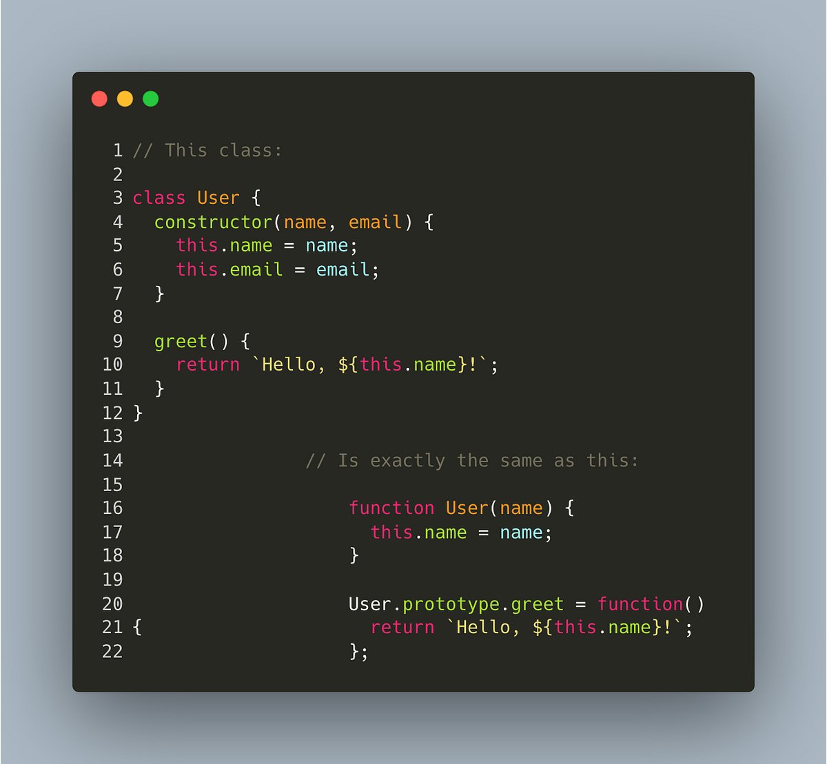 jaxnode's tweet card. I used to write classes everywhere.