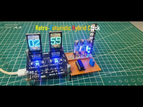 Yakroo5077's tweet card. Retro-Futuristic Hybrid Clock Update4 #trending #circuitpython