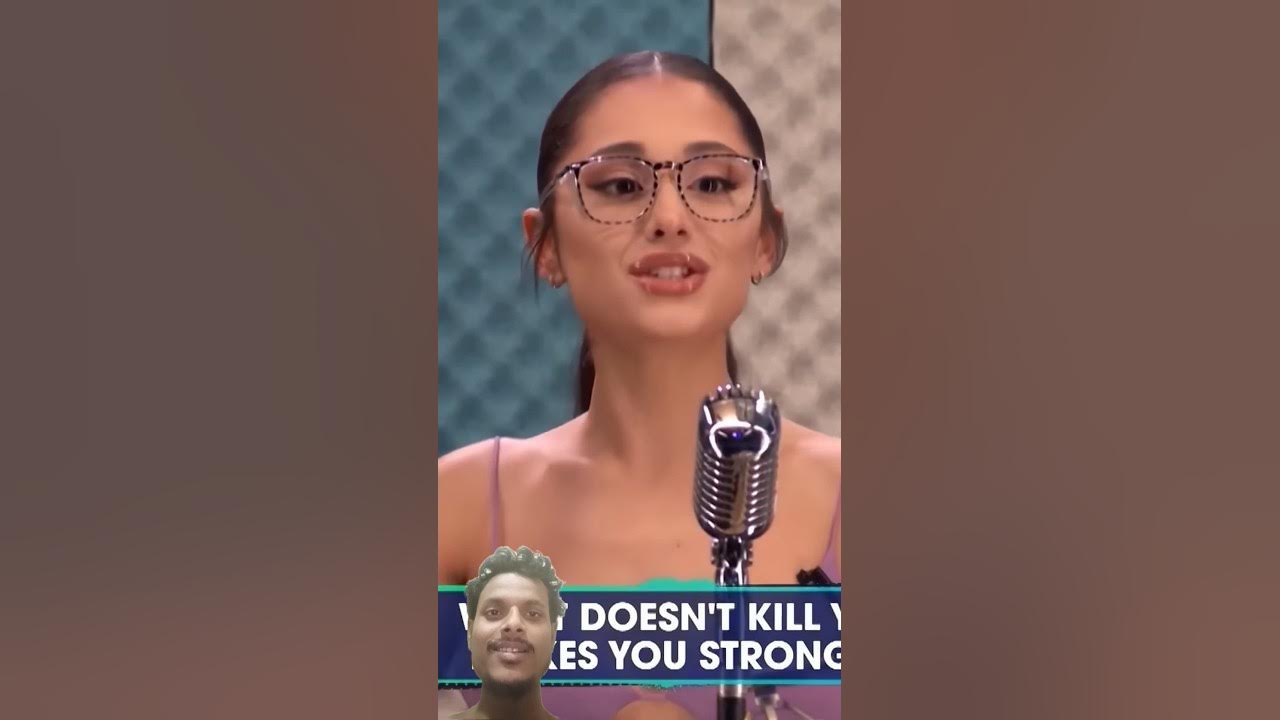 vincente's tweet card. Ariana Grande singing what doesn't kill you makes you stronger...
