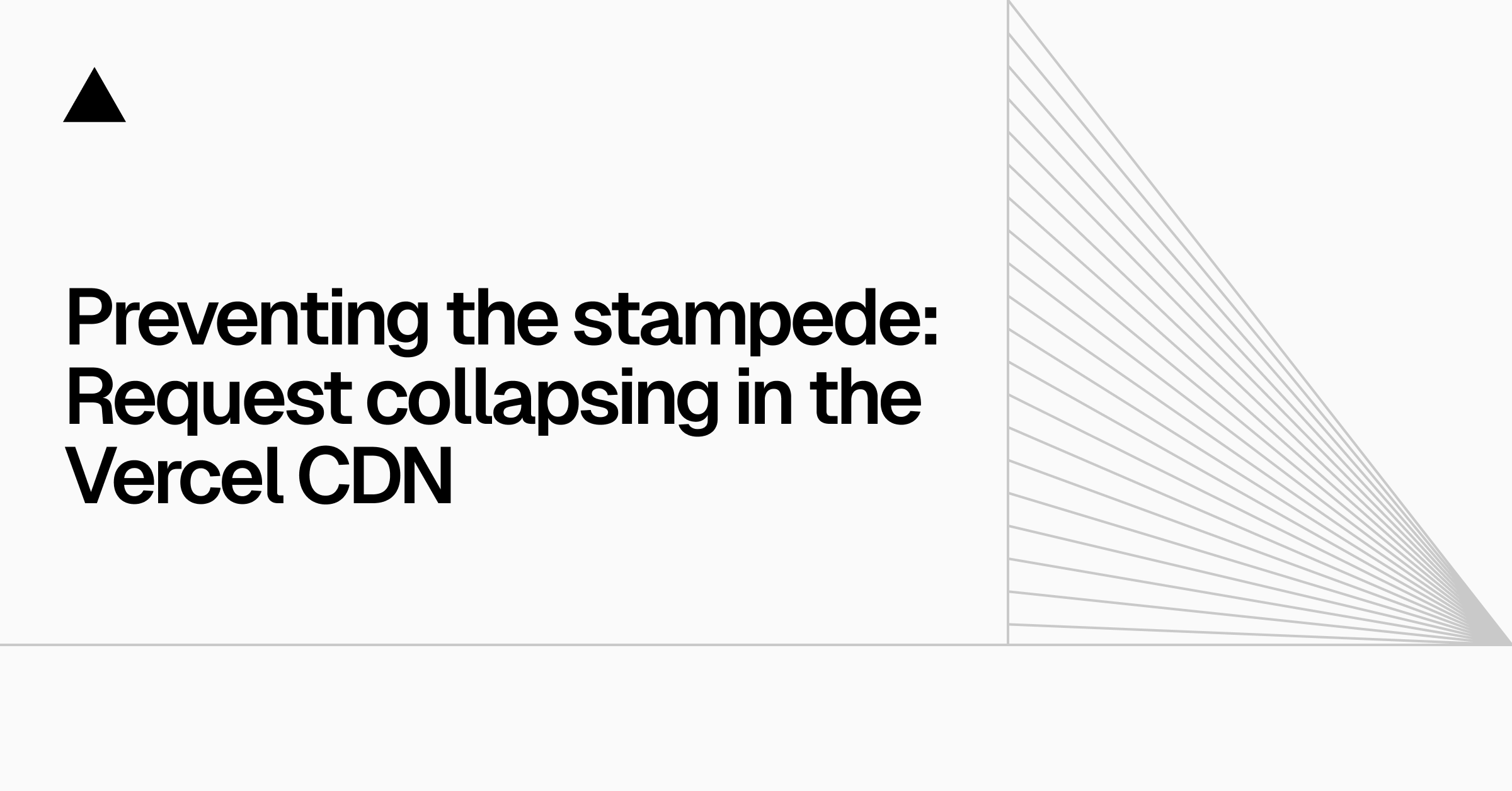 rauchg's tweet card. The Vercel CDN now supports request collapsing for ISR routes. For a given path, only one function invocation per region runs at once, no matter how many concurrent requests arrive.