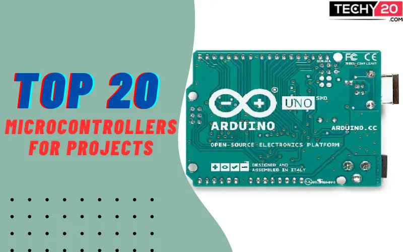 ItsTechy20's tweet card. Discover the top 20 microcontrollers for your next project that will take your DIY skills to the next level with the best tools available.