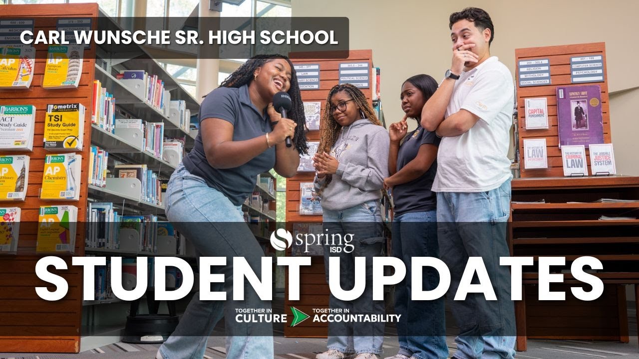 SpringISD's tweet card. Student Update from Carl Wunsche Sr. High School