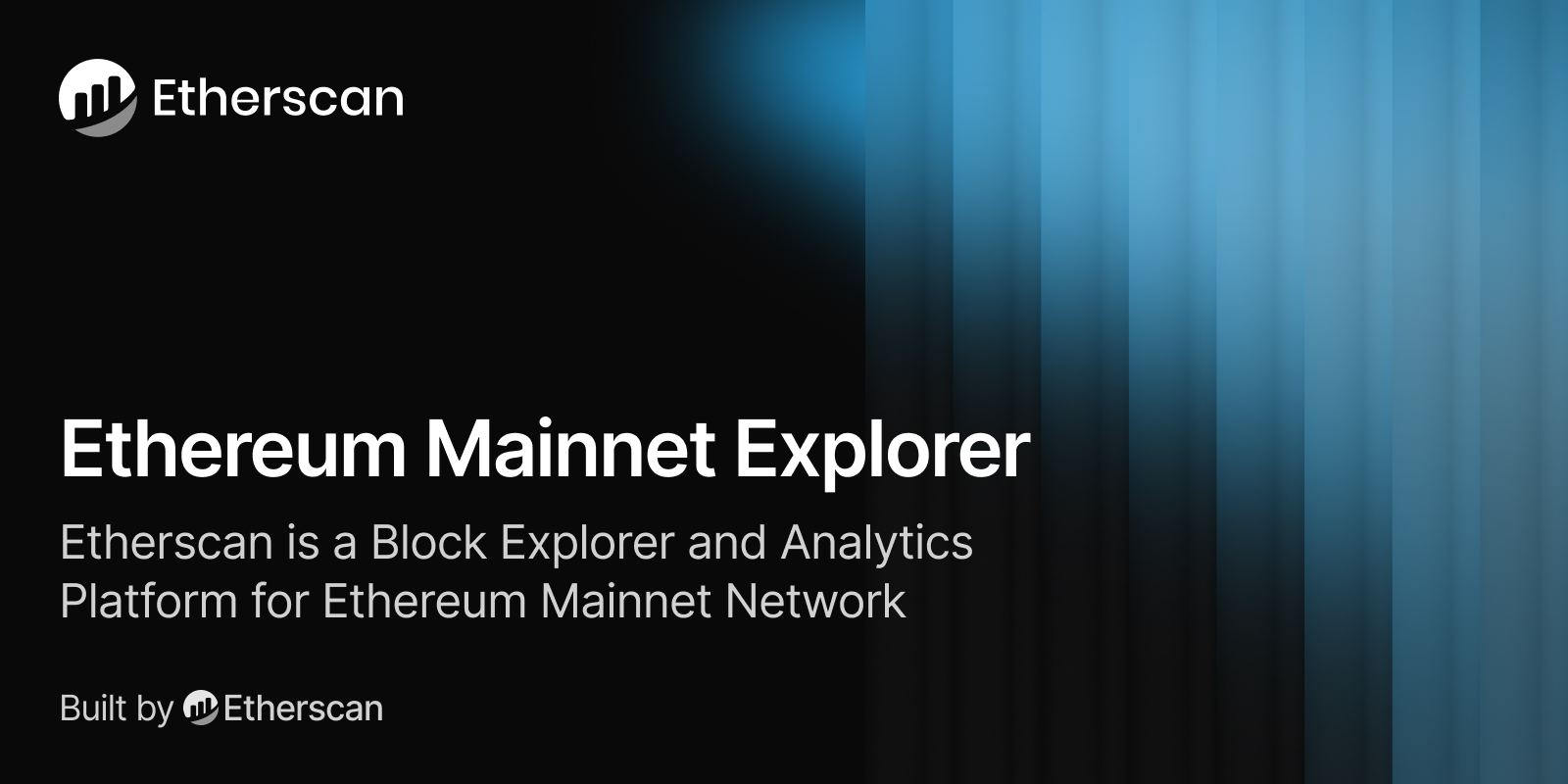 etherscan's tweet card. Etherscan allows you to explore and search the Ethereum blockchain for transactions, addresses, tokens, prices and other activities taking place on Ethereum (ETH)