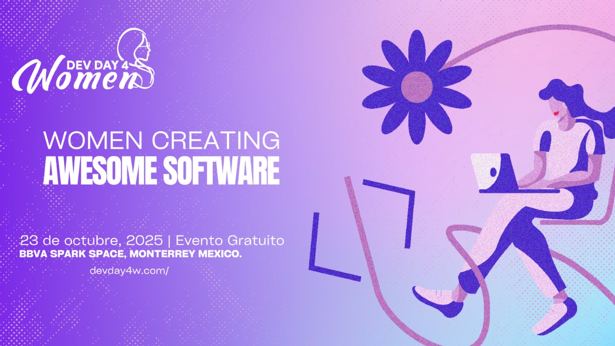 Code4DEI's tweet card. Dev Day for Women es un evento para mujeres involucradas en el desarrollo de software.