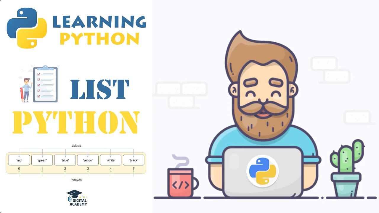 DigitalAcademyy's tweet card. Lists in Python (Overview) - Data Types in Python - Python Tutorial...