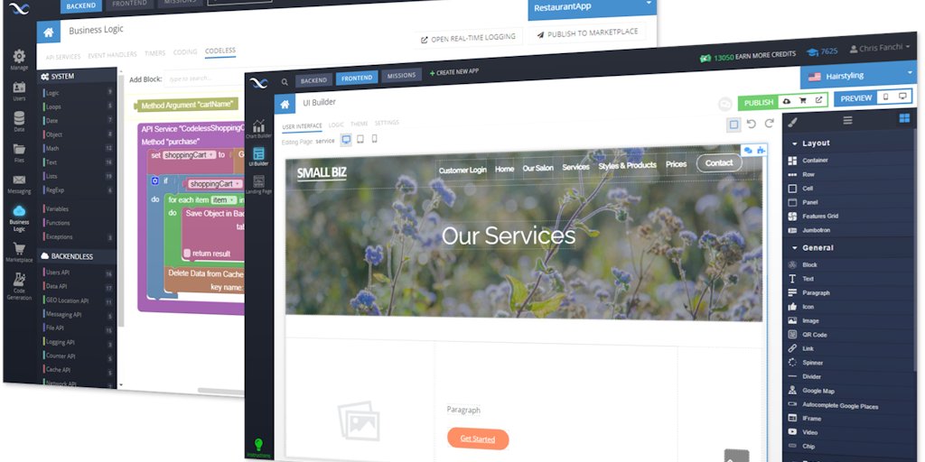 codemap_io's tweet card. Backendless is the all-in-one visual dev platform to build full-stack web & mobile apps 10x faster. Forget spending months on backend code - Backendless handles it for you with drag & drop tools &...