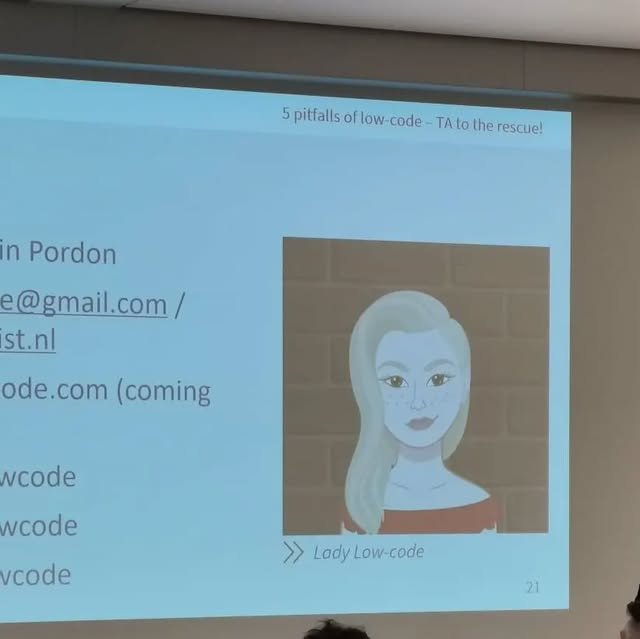 LadyLowcode's tweet card. Marjolein Pordon (@ladylowcode) • Instagram photo