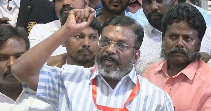 'பாஜக மதவெறி அரசியலுக்கு முதல் கள பலி' - திருமாவளவன் விமர்சனம்