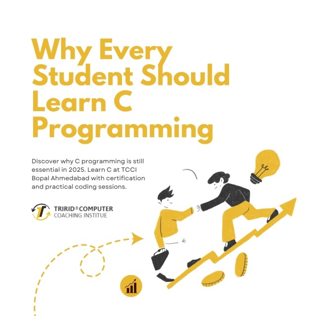 tccicomputer's tweet card. Learn why C programming is essential in 2025. Join TCCI Bopal Ahmedabad for certified C programming classes with practical training.