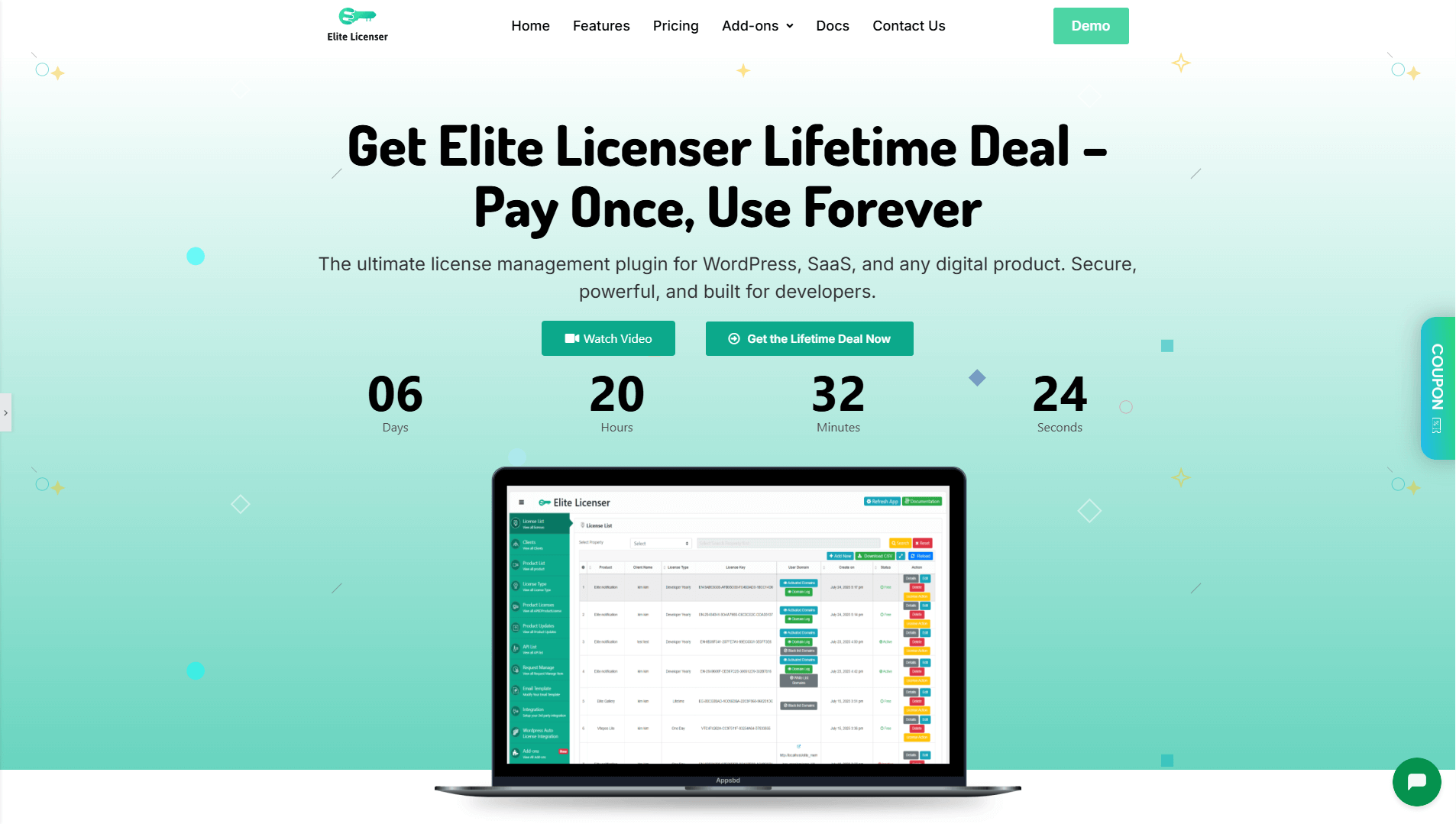 APPSBD's tweet card. Elite Licenser Lifetime Deal – protect and license your any digital products or softwares with a one-time payment and lifetime access.