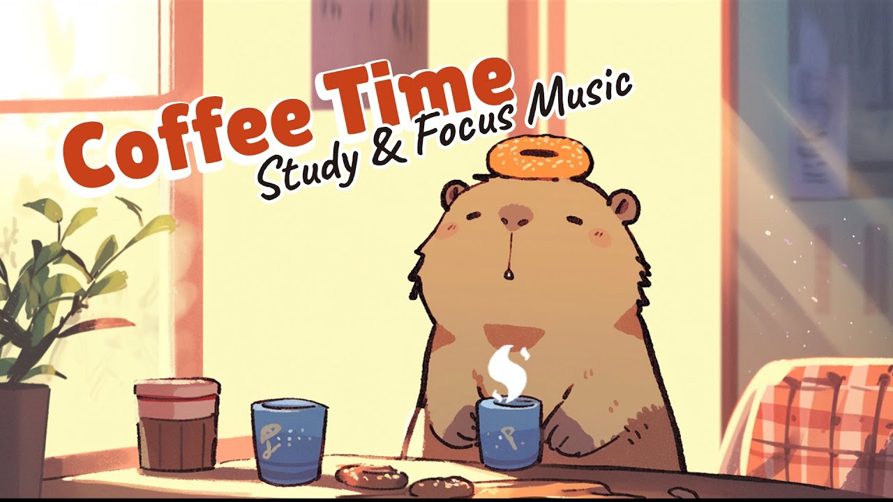CoffeeCodeDevs's tweet card. Capybara Coffee Time ☕ Lo-fi for Study, Work & Focus | 1 Hour Morning...