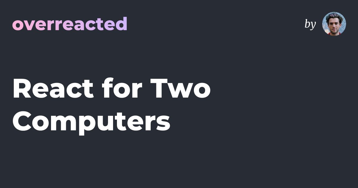 WebdevDiscu's tweet card. Two things, one origin.