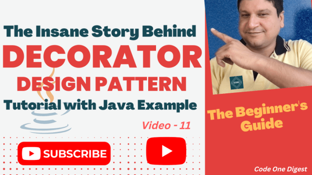 codeonedigest's tweet card. Full Video link Hello friends, #Decoratorpattern video in #JavaDesignPatterns is published on #codeonedigest #youtube channel. This video covers topics 1. What is #Decoratordesignpattern? 2. What i…