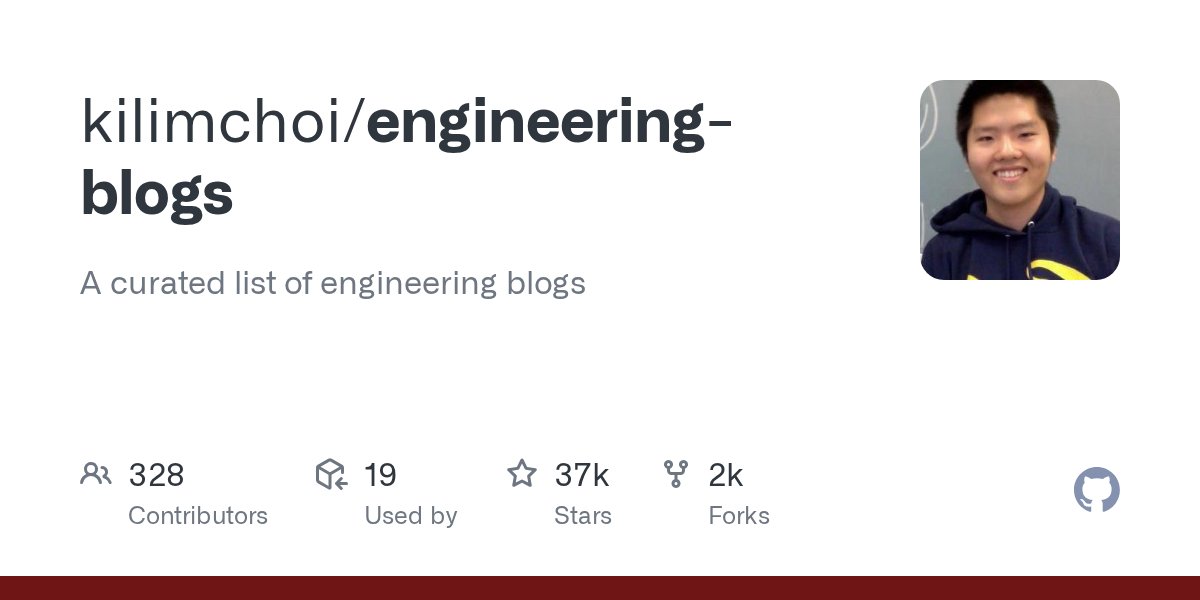 TheJoyOfPython's tweet card. A curated list of engineering blogs. Contribute to kilimchoi/engineering-blogs development by creating an account on GitHub.