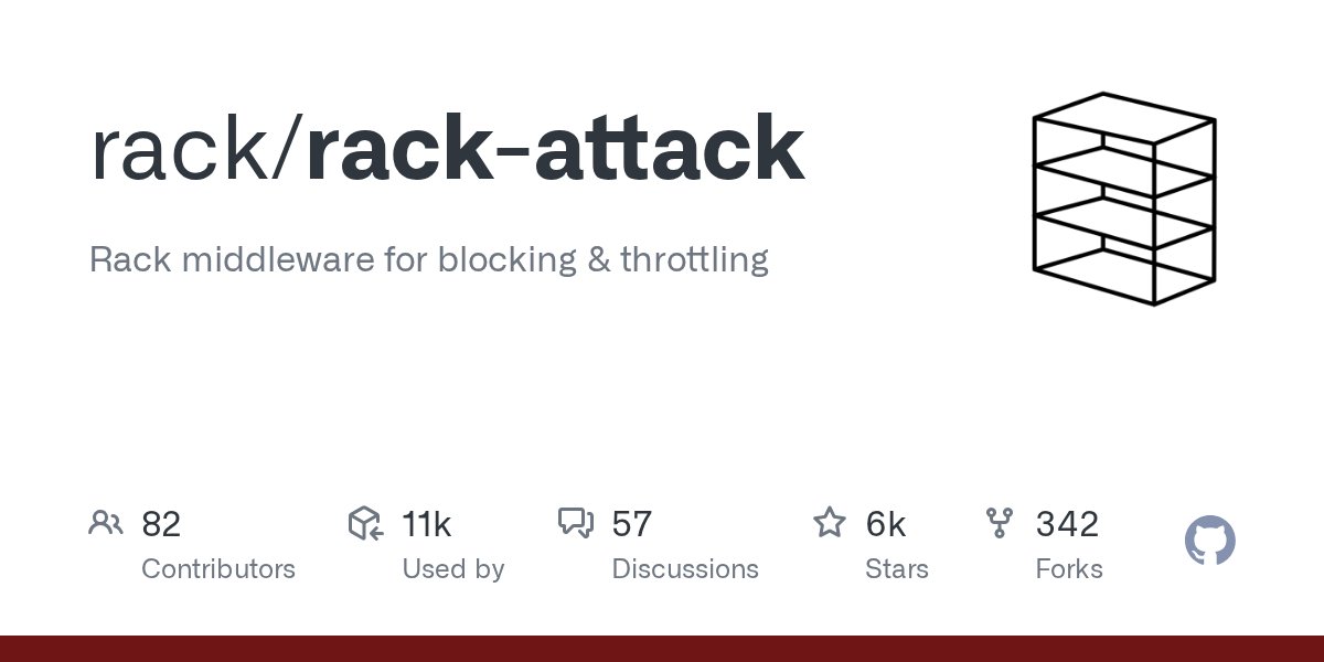 jchibbard's tweet card. Rack middleware for blocking & throttling. Contribute to rack/rack-attack development by creating an account on GitHub.