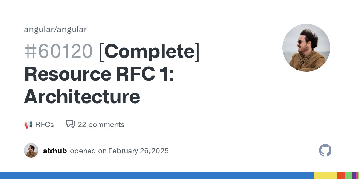 angular's tweet card. Welcome to the Resource RFC! This RFC is split into two parts. The first (this discussion) covers the choice of resource as the async primitive for Angular, and the potential benefits and consequen...