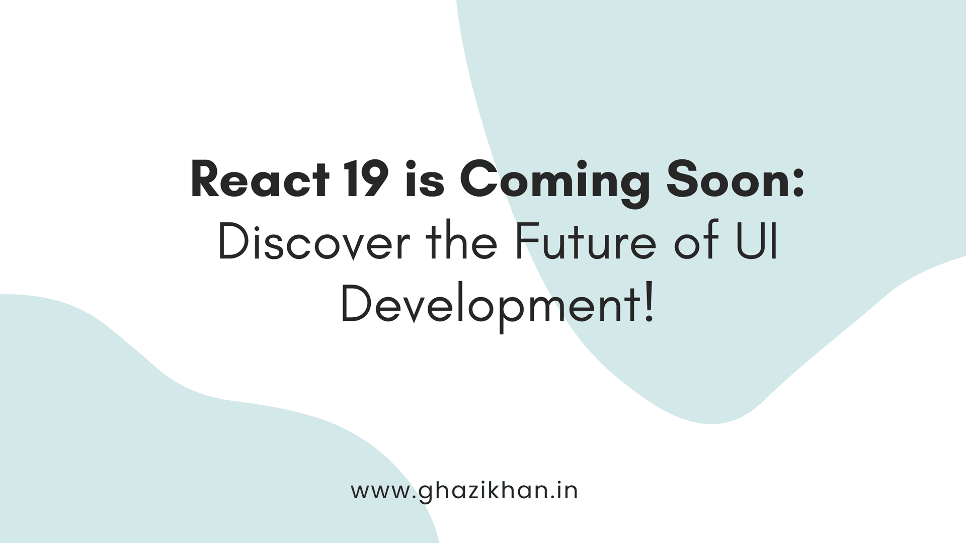 codewithghazi's tweet card. Get ready for the next evolution in React with React 19! Explore groundbreaking features like the React Compiler and Actions, revolutionizing UI development for the modern era.