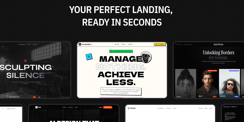 javaeeeee1's tweet card. Loki.Build is an AI-native website builder that generates studio-grade landing pages and gives you full control in a real, live editor. Built-in SEO, hosting & complete control. No more agencies. No...