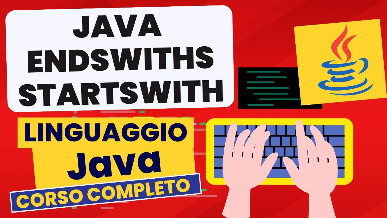 artigianiweb's tweet card. Endswiths Startswith | Corso Java Pratico