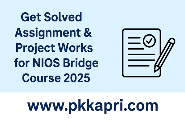 pkkapriandco's tweet card. NIOS Bridge Course 2025–26 for primary teachers in Meghalaya. Get solved assignments, practicum, school activities & study material - PKKapri