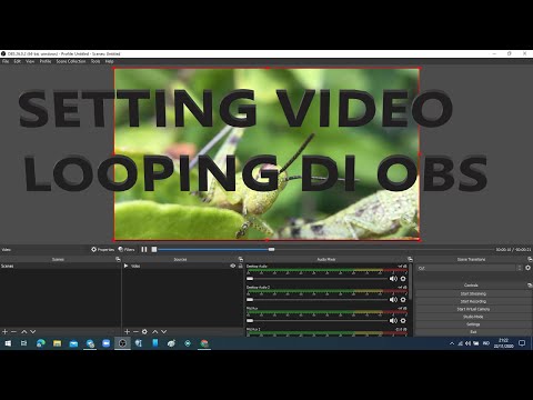 tutorialtips1's tweet card. 💬 0  🔁 0  ❤️ 0 · Setting video Looping di OBS