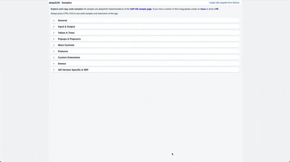 abap2UI5's tweet card. The samples repository now boasts over 250 samples! 🚀 Quickly copy & paste code snippets to accelerate your abap2UI5 development process — all purely in ABAP ❤️ Check it out here 🧐 https://lnkd.i...