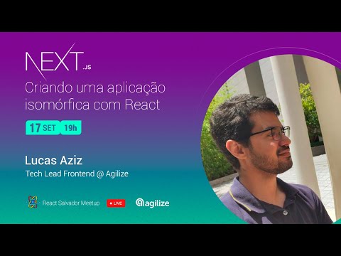ReactSSA's tweet card. React Salvador Meetup #23: Next.js - Criando uma aplicação isomórfica...