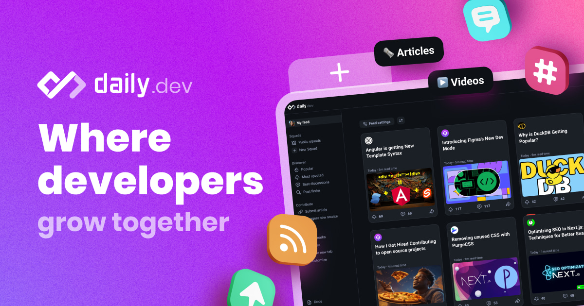 ProgrammerInc's tweet card. daily.dev is the open-source professional network developers deserve. Get free access to unlimited amounts of quality knowledge from all over the web every day.