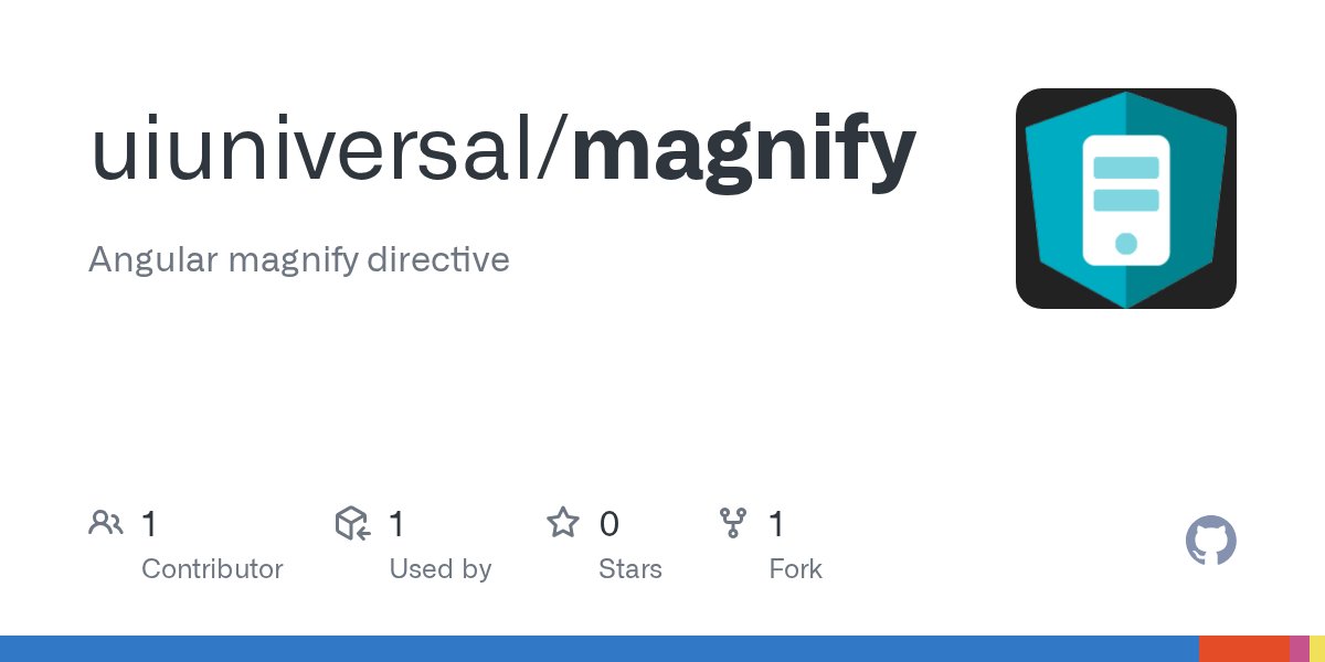 SheikAlthafDev's tweet card. Angular magnify directive. Contribute to uiuniversal/magnify development by creating an account on GitHub.