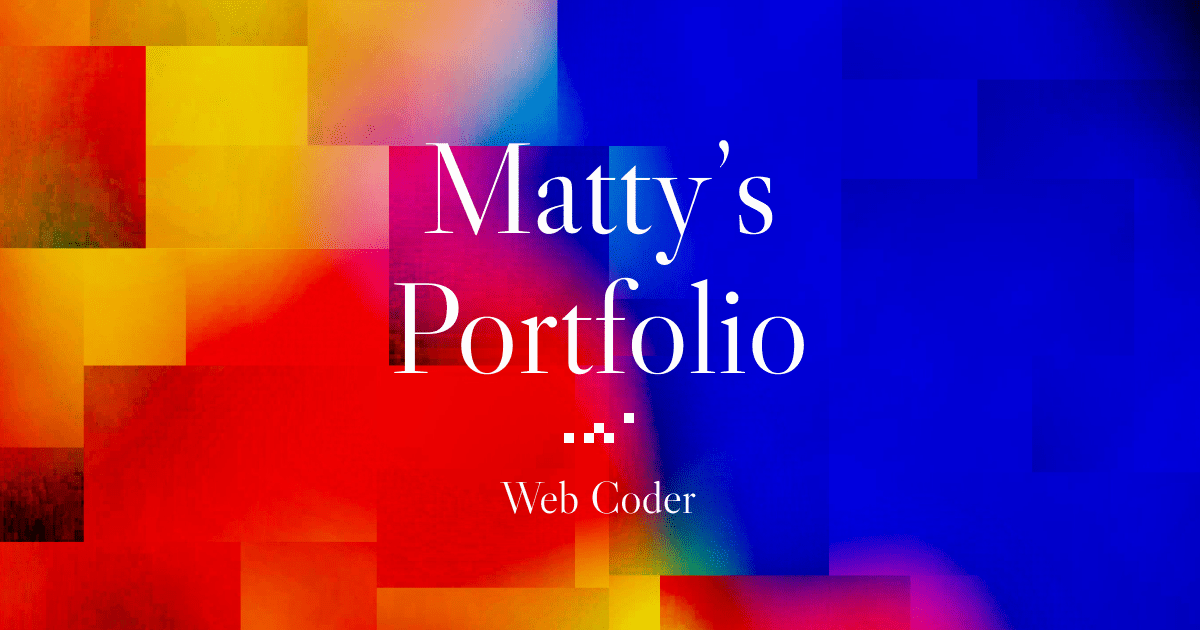 matty_code's tweet card. WebコーダーMatty（まてぃ）のポートフォリオサイト