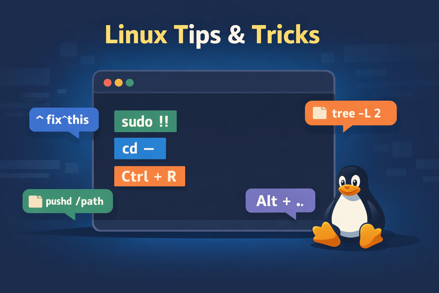 ostechnix's tweet card. Learn 20 powerful Linux tips and tricks to work faster in the terminal. Practical command-line shortcuts used by real Linux admins.